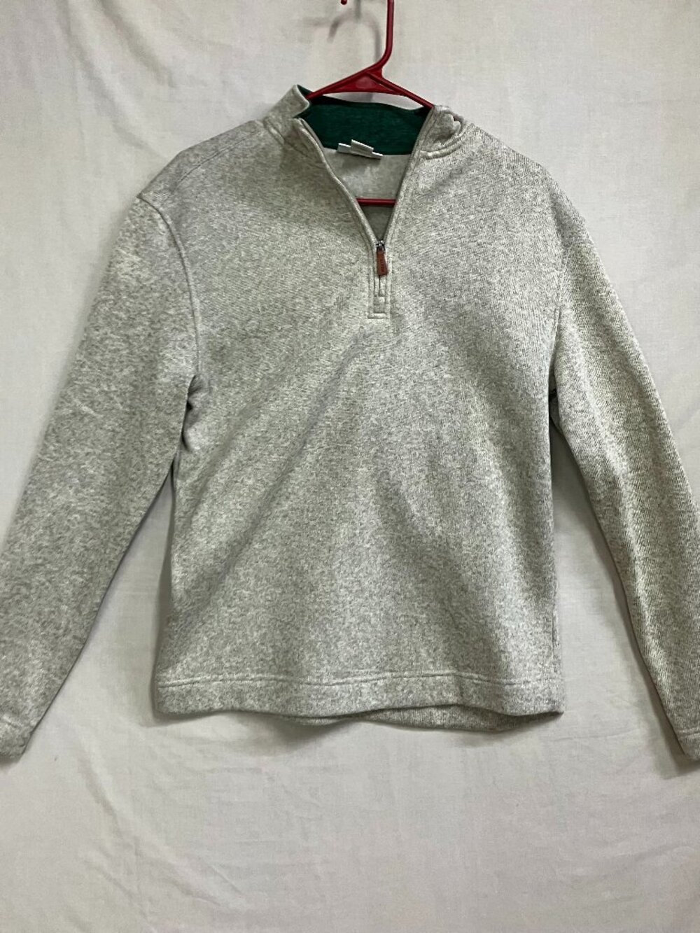 Aspen Sweater Women's M Gray Heather Quarter Zip Long Sleeve Fleece Pullover